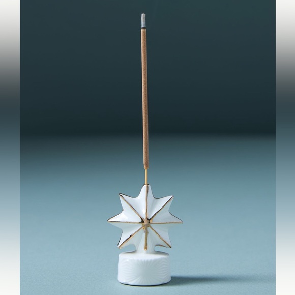 Anthropologie Other - NWT Anthropologie Ceramic Star Incense Holder with Gold Trim